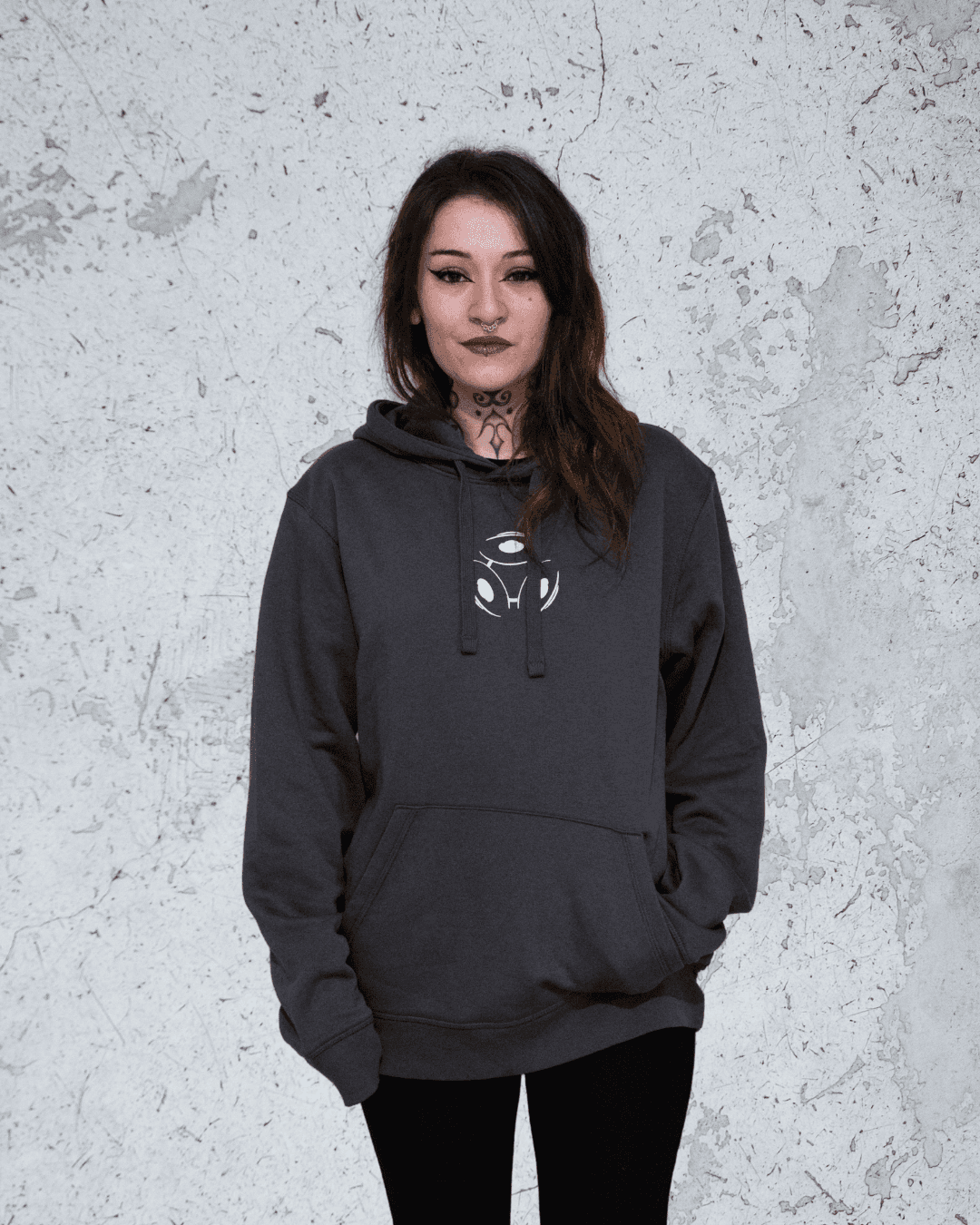 Sweat-shirt • Gris Serigraphie Blanche