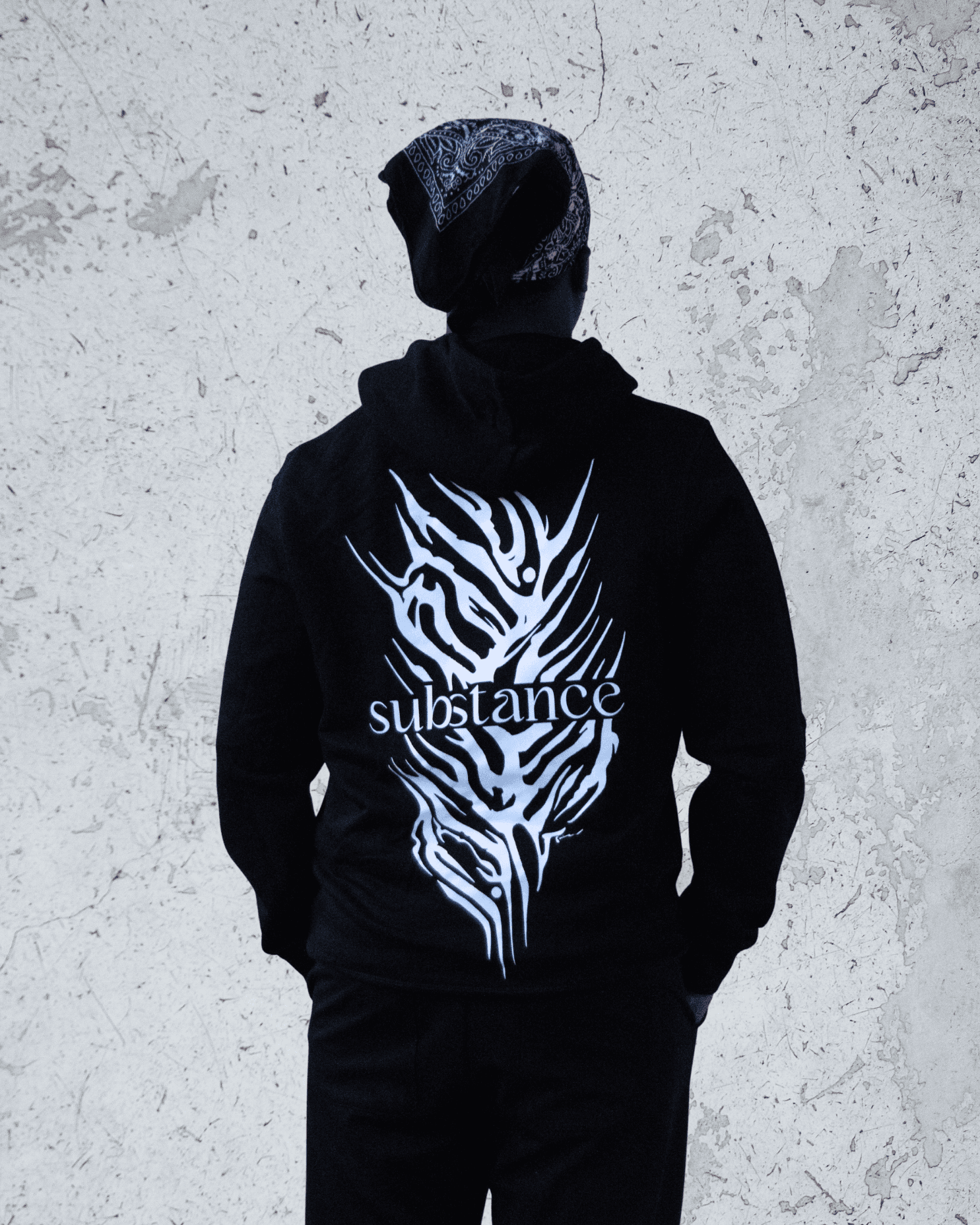 Sweat-shirt • Noir Serigraphie Blanche 2