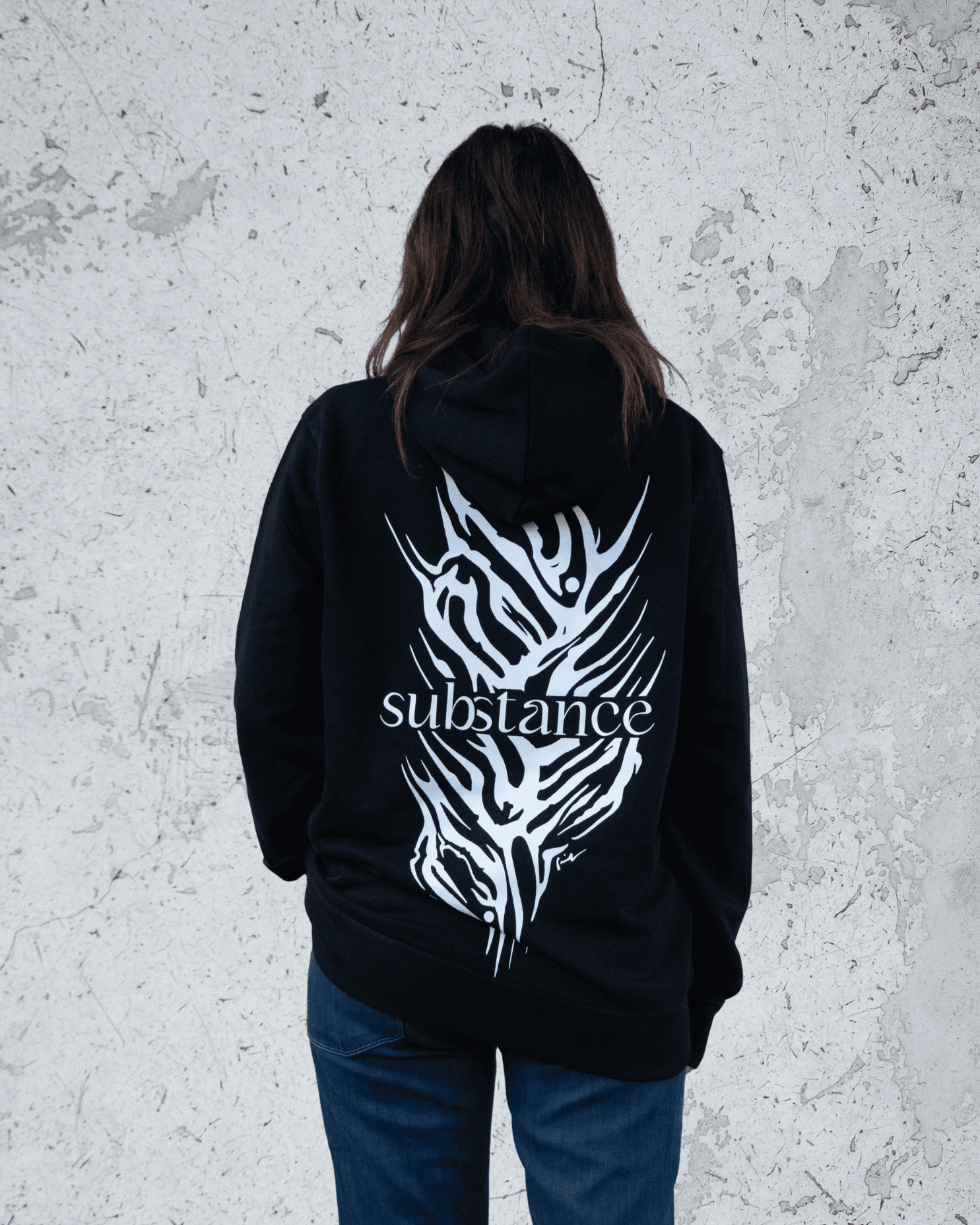 Sweat-shirt • Noir Serigraphie Blanche 5