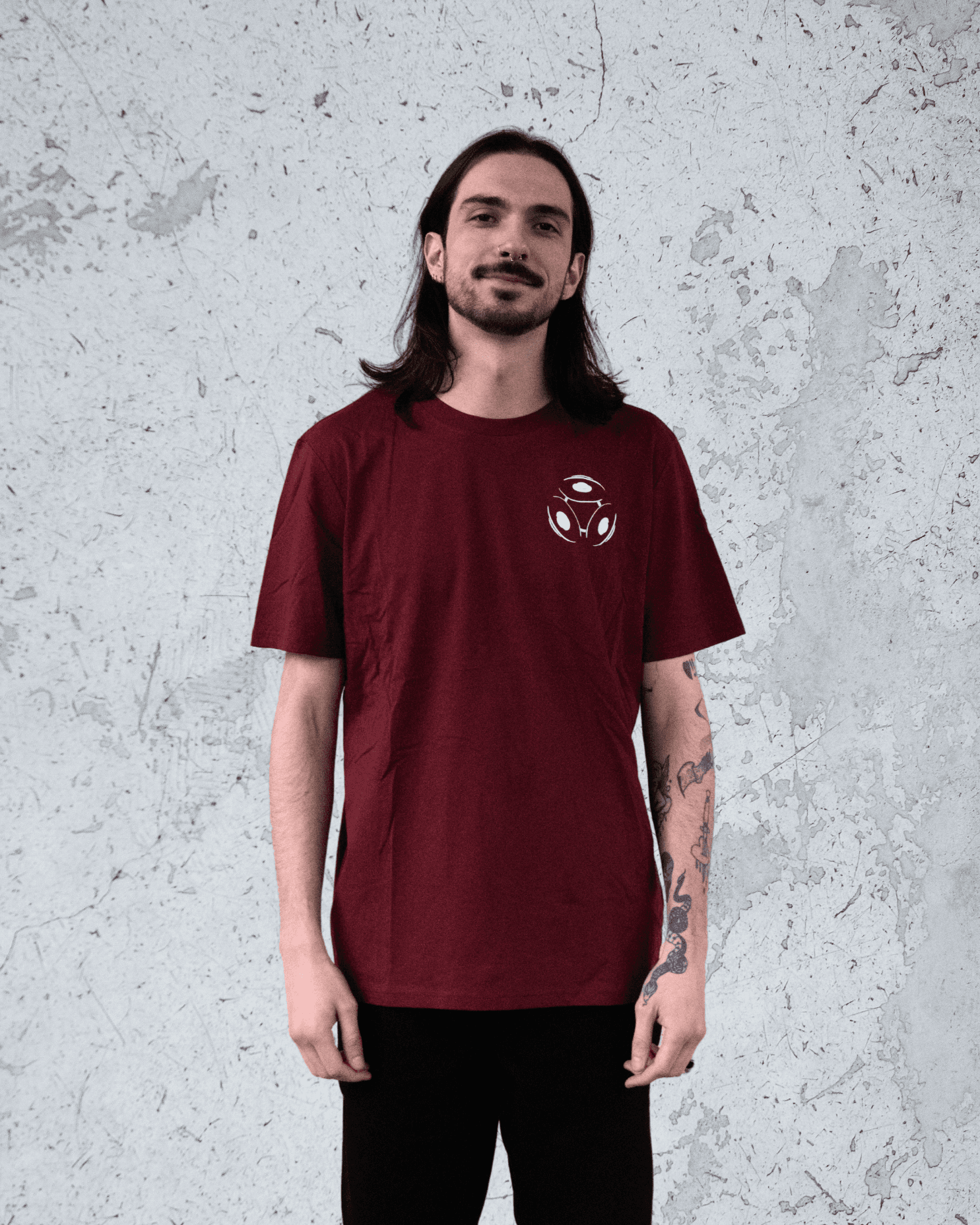 Tee-shirt • Bordeaux Serigraphie Blanche