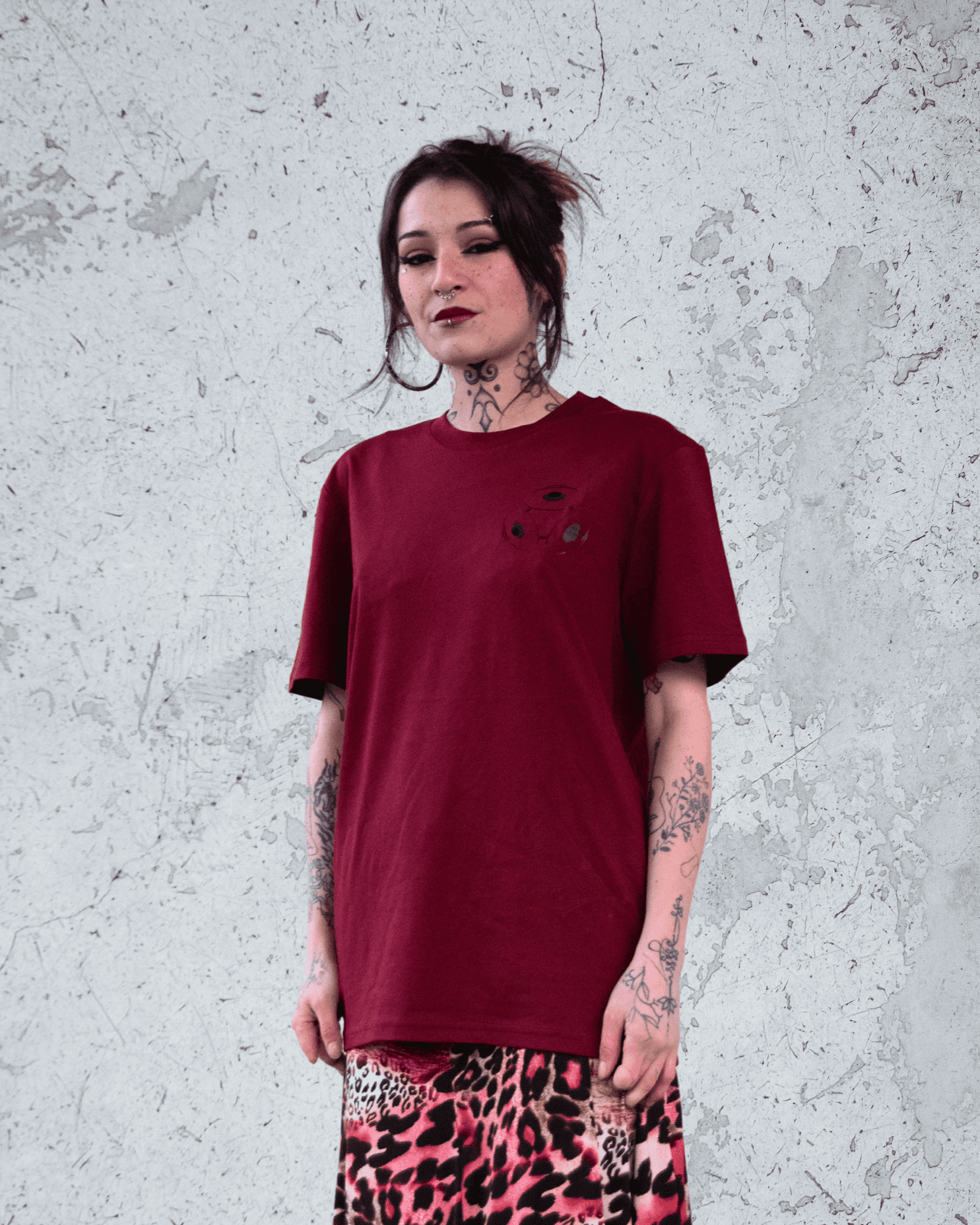 Tee-shirt • Bordeaux Serigraphie Noire