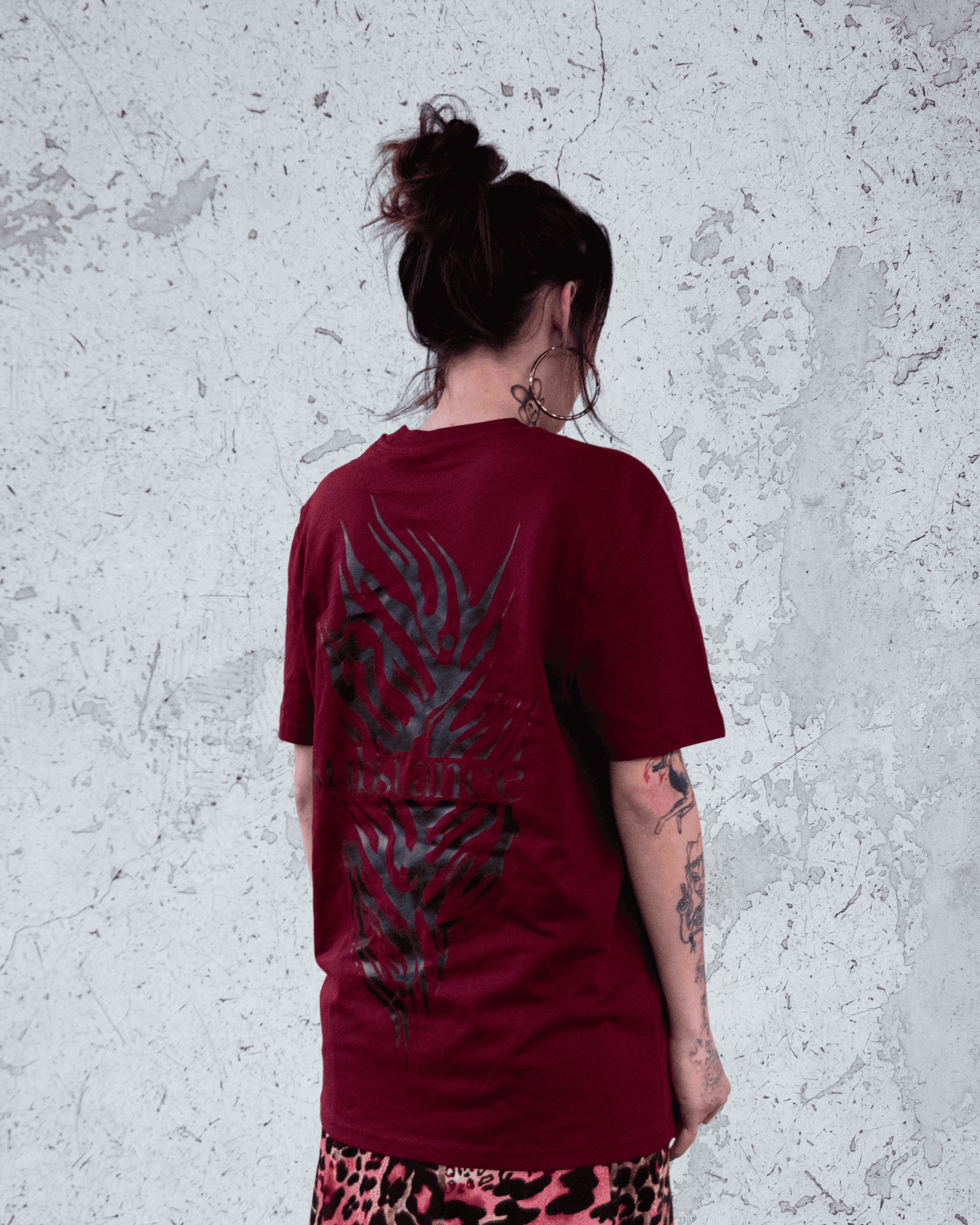 Tee-shirt • Bordeaux Serigraphie Noire 2