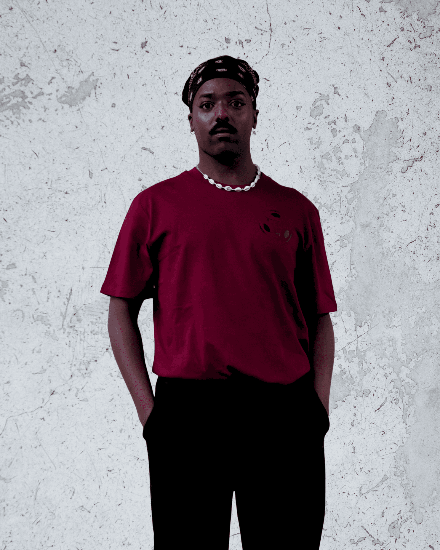 Tee-shirt • Bordeaux Serigraphie Noire 5