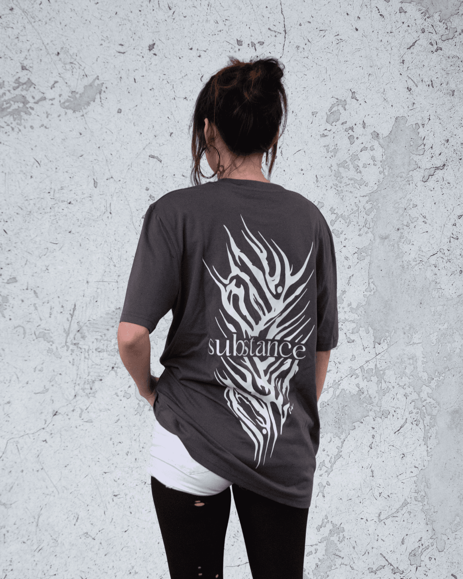 Tee-shirt • Gris Serigraphie Blanche 2