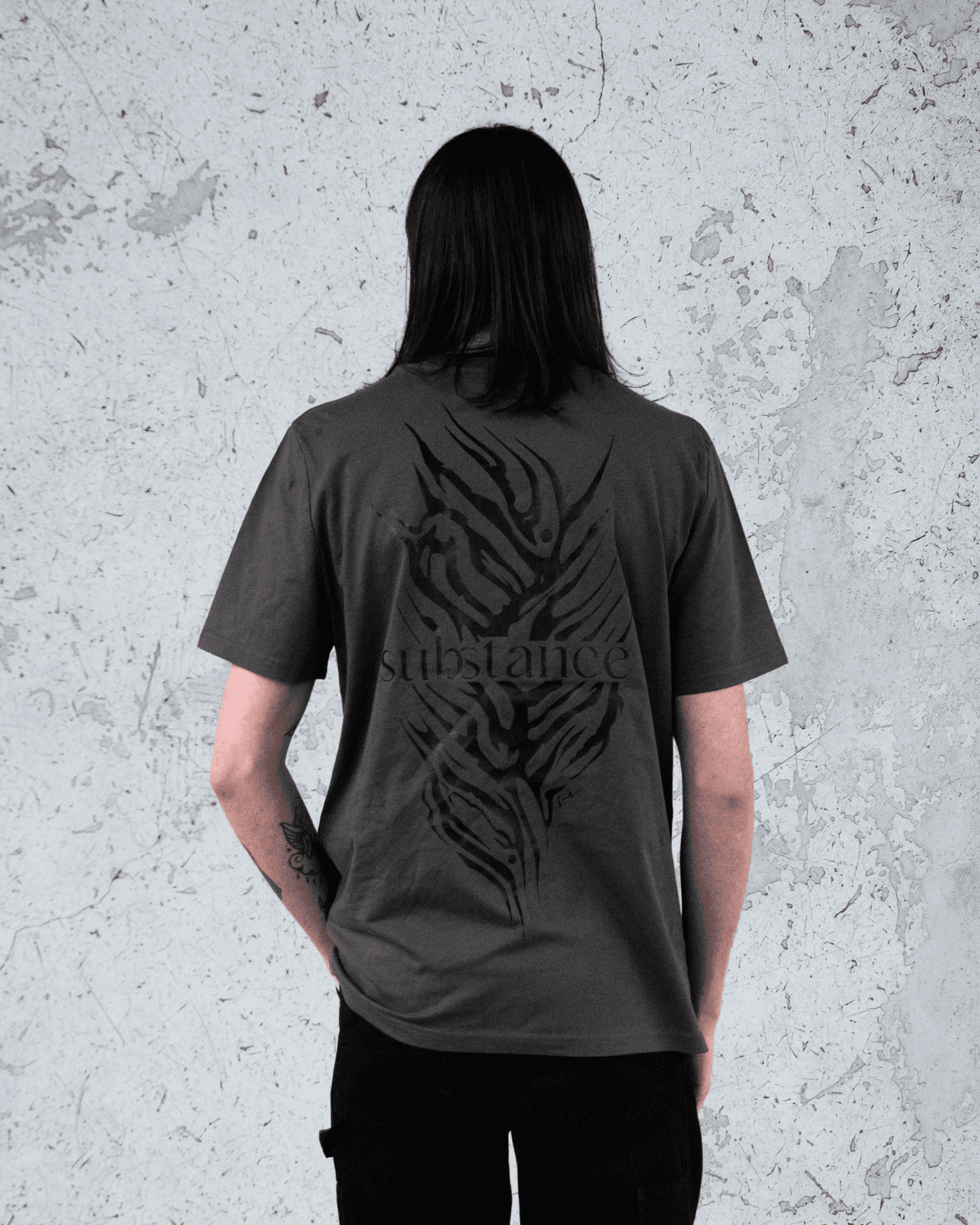 Tee-shirt • Gris Serigraphie Noire 2